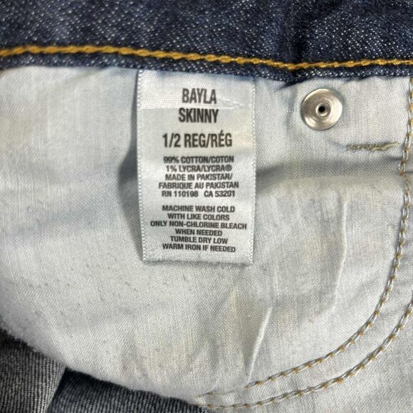 Aeropostale Jeans Womens 1/2 Reg Bayla Skinny Fit Mid Rise Dark Wash Everyday - Picture 5 of 10